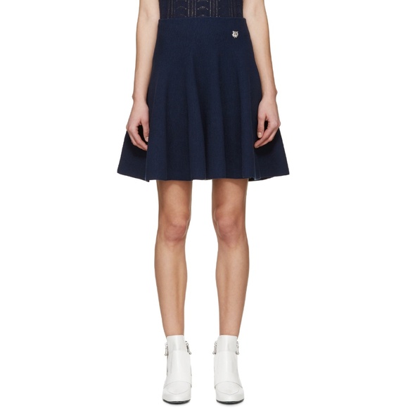 Navy Kenzo Flare Skirt - Size S - Picture 2 of 7